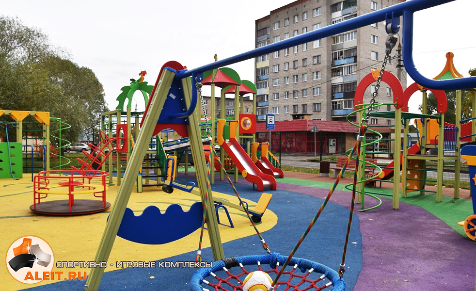 Резиновые покрытия на игровых и спортивных площадках Stav.Aleit-24 • Ставрополь