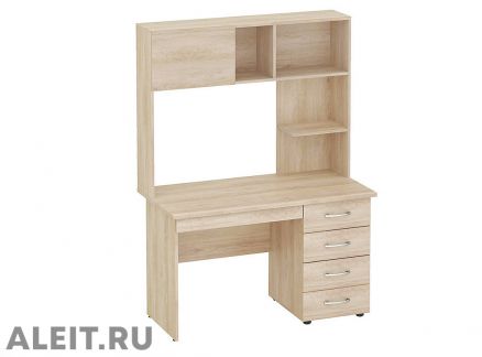 Офисный компьютерный стол 1,2 м для персонала в в Михайловске с полками